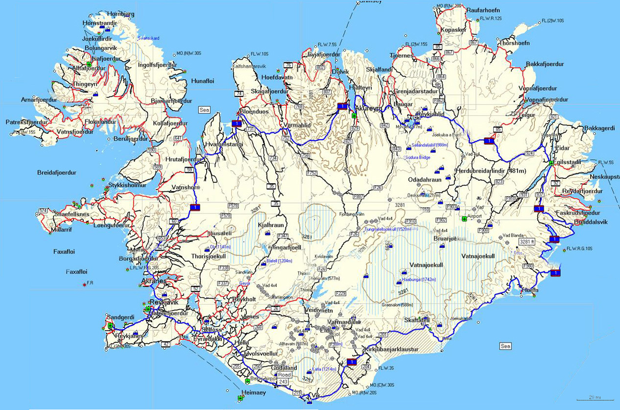 World Map Iceland